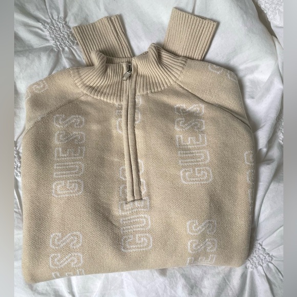 GUESS 1/4 Zip Knit Sweater - Picture 5 of 10